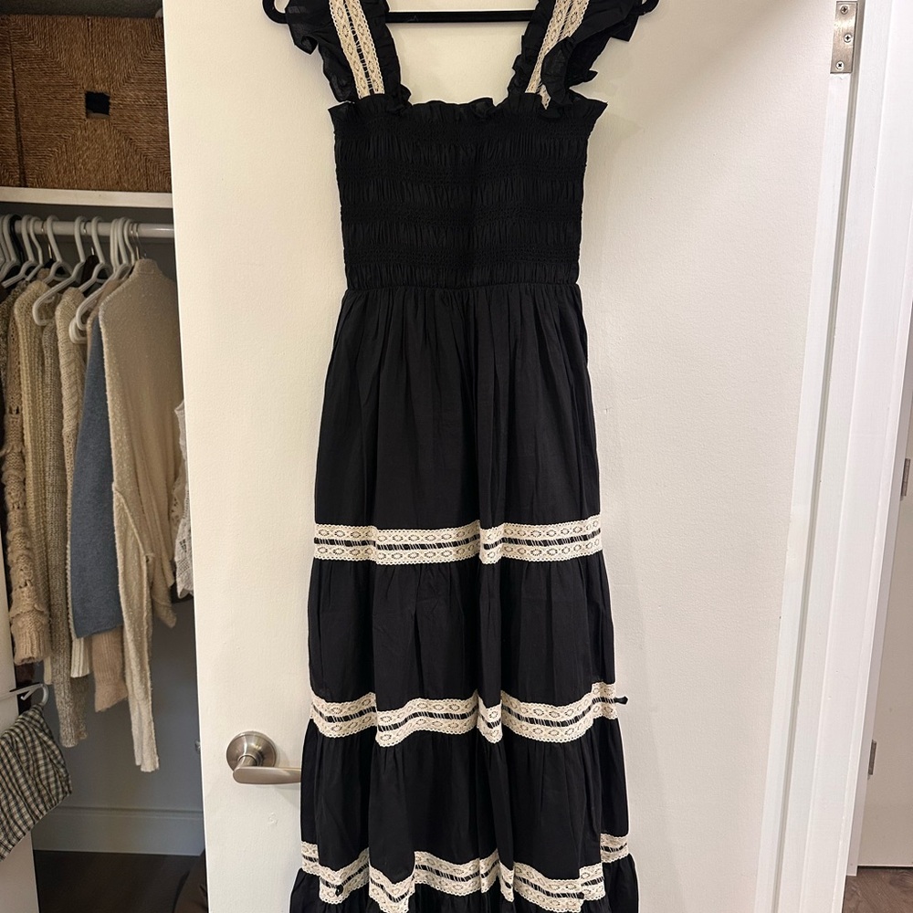 Sofie the Label Black Embroidered Lace Dress S
